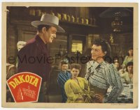8k494 DAKOTA LC 1945 John Wayne & pretty Ona Munson in a romantic spectacle of the West!
