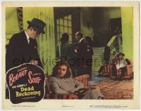 8k506 DEAD RECKONING LC R1955 Humphrey Bogart looks down at sexy Lizabeth Scott sitting in chair!
