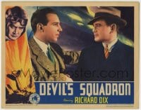 8k519 DEVIL'S SQUADRON LC 1936 great close up of Richard Dix & Lloyd Nolan by airplane!