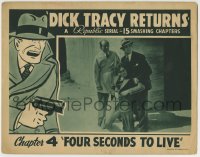 8k521 DICK TRACY RETURNS chapter 4 LC 1938 great Chester Gould border art, Four Seconds to Live!