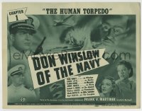 8k084 DON WINSLOW OF THE NAVY chapter 1 TC 1941 Universal serial, Don Terry, The Human Torpedo!