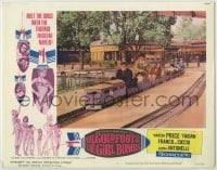 8k529 DR. GOLDFOOT & THE GIRL BOMBS LC #5 1966 wacky image of police chase on Topo Gigio Express!