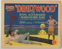 8k089 DRIFTWOOD TC 1928 outcast Marceline Day meets Don Alvarado on a tropical island, rare!