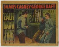 8k535 EACH DAWN I DIE LC 1939 George Raft holds gun on James Cagney & other convict!