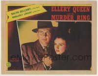 8k540 ELLERY QUEEN & THE MURDER RING LC 1941 great close up of Ralph Bellamy & Margaret Lindsay!