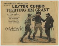 8k101 FIGHTING JIM GRANT TC 1923 cowboy Lester Cuneo fighting off two men at the same time!