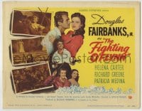 8k102 FIGHTING O'FLYNN TC 1949 suave swashbuckler Douglas Fairbanks, Jr. & pretty Helena Carter!