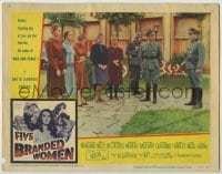 8k560 FIVE BRANDED WOMEN LC #8 1960 Nazi Richard Basehart & five female prisoners w/ shaved heads!