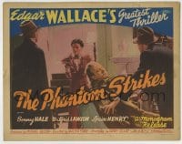 8k111 GAUNT STRANGER TC 1938 from Edgar Wallace, woman with gun, The Phantom Strikes!