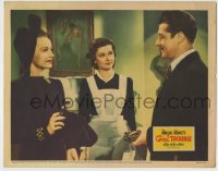 8k607 GIRL TROUBLE LC 1942 great c/u of Don Ameche smiling at Joan Bennett & Helene Reynolds!
