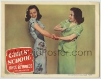 8k613 GIRLS' SCHOOL LC #2 1950 great image of bad girl Joyce Reynolds slapping Kasey Rogers!