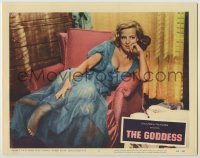 8k618 GODDESS LC #5 1958 great c/u of sexy Kim Stanley in a seductive pose in nightgown!