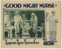 8k622 GOOD NIGHT NURSE LC 1927 Lupino Lane doesn't want to take the medicine they gave him!