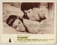 8k625 GRADUATE LC #3 1968 classic c/u of Dustin Hoffman & Anne Bancroft in bed!