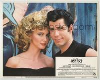8k626 GREASE LC #6 1978 best close up of John Travolta & Olivia Newton-John at the movie's climax!