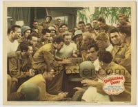 8k634 GUADALCANAL DIARY LC 1943 William Bendix, Anthony Quinn, Jaeckel & others listen to radio!