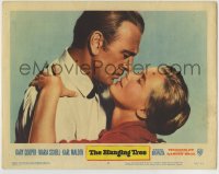 8k641 HANGING TREE LC #6 1959 best romantic close up of Gary Cooper & Maria Schell about to kiss!