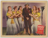 8k646 HATS OFF LC 1936 Skeets Gallagher is nervous around five sexy girls in harem outfits!