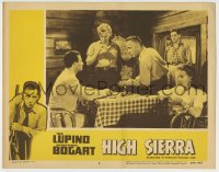 8k666 HIGH SIERRA LC #6 R1956 Ida Lupino eyes Humphrey Bogart, Arthur Kennedy & Alan Curtis!