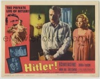 8k671 HITLER LC #2 1962 close up of Richard Basehart as Adolf & Maria Emo as Eva Braun!