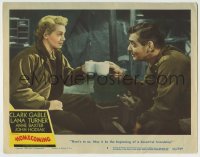 8k672 HOMECOMING LC #6 1948 great c/u of Clark Gable & Lana Turner toasting their friendship!