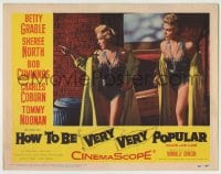 8k676 HOW TO BE VERY, VERY POPULAR LC #7 1955 Betty Grable & Sheree North in sexy showgirl outfits!