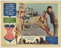 8k677 HOW TO STUFF A WILD BIKINI LC #1 1965 Mickey Rooney & sexy girls laughing at pelican!