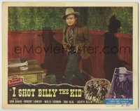 8k684 I SHOT BILLY THE KID LC #5 1950 best image of Don Red Barry with both of his guns drawn!