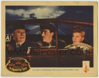 8k688 IMPATIENT YEARS LC 1944 Lee Bowman in car with Jean Arthur & father-in-law Charles Coburn!