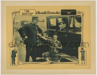 8k690 IN DUTCH LC 1922 Bobby Vernon sings Oh you beautiful doll to an angry policeman!