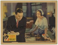 8k694 INDISCREET LC 1931 close up of worried Gloria Swanson & Ben Lyon, directed by Leo McCarey!
