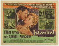 8k134 ISTANBUL TC 1957 Errol Flynn & Miss Cornell Borchers in Turkey's city of a thousand secrets!