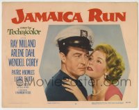 8k699 JAMAICA RUN LC #2 1953 romantic close up of Ray Milland & sexy Arlene Dahl!