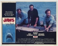 8k700 JAWS LC #6 1975 Roy Scheider, Robert Shaw & Richard Dreyfuss need a bigger boat, Spielberg!