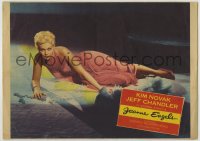 8k701 JEANNE EAGELS LC #8 1957 best full-length image of sexiest Kim Novak laying on floor!