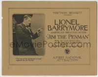 8k137 JIM THE PENMAN TC 1921 America's Greatest Actor Lionel Barrymore is a wonderful forger!