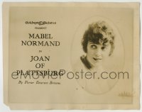 8k138 JOAN OF PLATTSBURG TC 1918 portrait of Mabel Normand, who thinks she's like Joan of Arc!