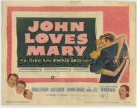 8k140 JOHN LOVES MARY TC 1949 Ronald Reagan, Jack Carson, Edward Arnold, Patricia Neal