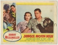 8k711 JUNGLE MOON MEN LC 1955 best c/u of Johnny Weissmuller, Jean Byron & chimpanzee!