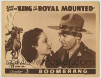 8k720 KING OF THE ROYAL MOUNTED chapter 3 LC 1940 c/u of Rocky Lane & pretty Lita Conway, Boomerang!
