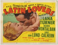 8k158 LATIN LOVERS TC 1953 romantic c/u of sexy Lana Turner & Ricardo Montalban in guitar!