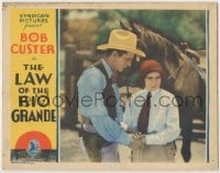 8k738 LAW OF THE RIO GRANDE LC 1931 close up of cowboy Bob Custer comforting worried Betty Mack!