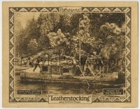 8k739 LEATHERSTOCKING chapter 1 LC 1924 Native American Indians attack men on raft, The War-Path!
