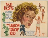 8k163 LEMON DROP KID TC 1951 great wacky artwork of Bob Hope in drag + sexy Marilyn Maxwell!