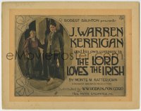 8k169 LORD LOVES THE IRISH TC 1919 J. Warren Kerrigan has no ambition until he falls in love!
