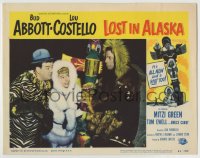 8k751 LOST IN ALASKA LC #7 1952 Lou Costello with Mitzi Green in fur by Eskimo!