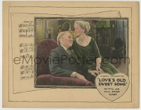 8k758 LOVE'S OLD SWEET SONG LC 1923 great close up of happy old couple + sheet music border art!