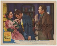 8k760 MADAME BOVARY LC #6 1949 Van Heflin is jealous of wife Jennifer Jones & Louis Jourdan!
