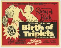 8k211 NO GREATER SIN/BIRTH OF TRIPLETS TC 1966 pseudo-documentaries giving the facts of life!
