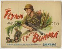 8k214 OBJECTIVE BURMA TC 1945 cool image of Errol Flynn leading World War II commandos!